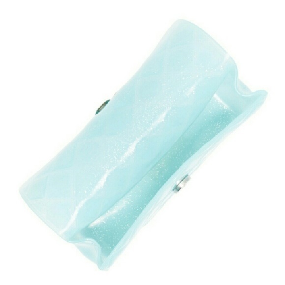 Blue Quilted Sparkle Jelly Candy Crossbody Bag - Picture 3 of 3